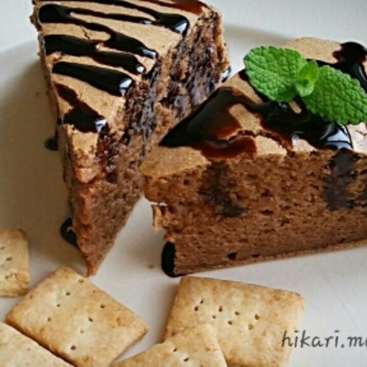 簡単♪しっとりふわふわ豆腐ココアケーキ